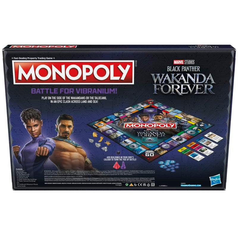 Hasbro Gaming Monopoly: Marvel Studios' Black Panther: Wakanda Forever Edition Board Game for Families and Kids Ages 8+, Game for 2-6 Players