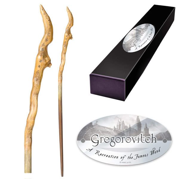 The Noble Collection - Gregorovitch Character Wand - 15in (39cm) Wizarding World Wand With Name Tag - Harry Potter Film Set Movie Props Wands