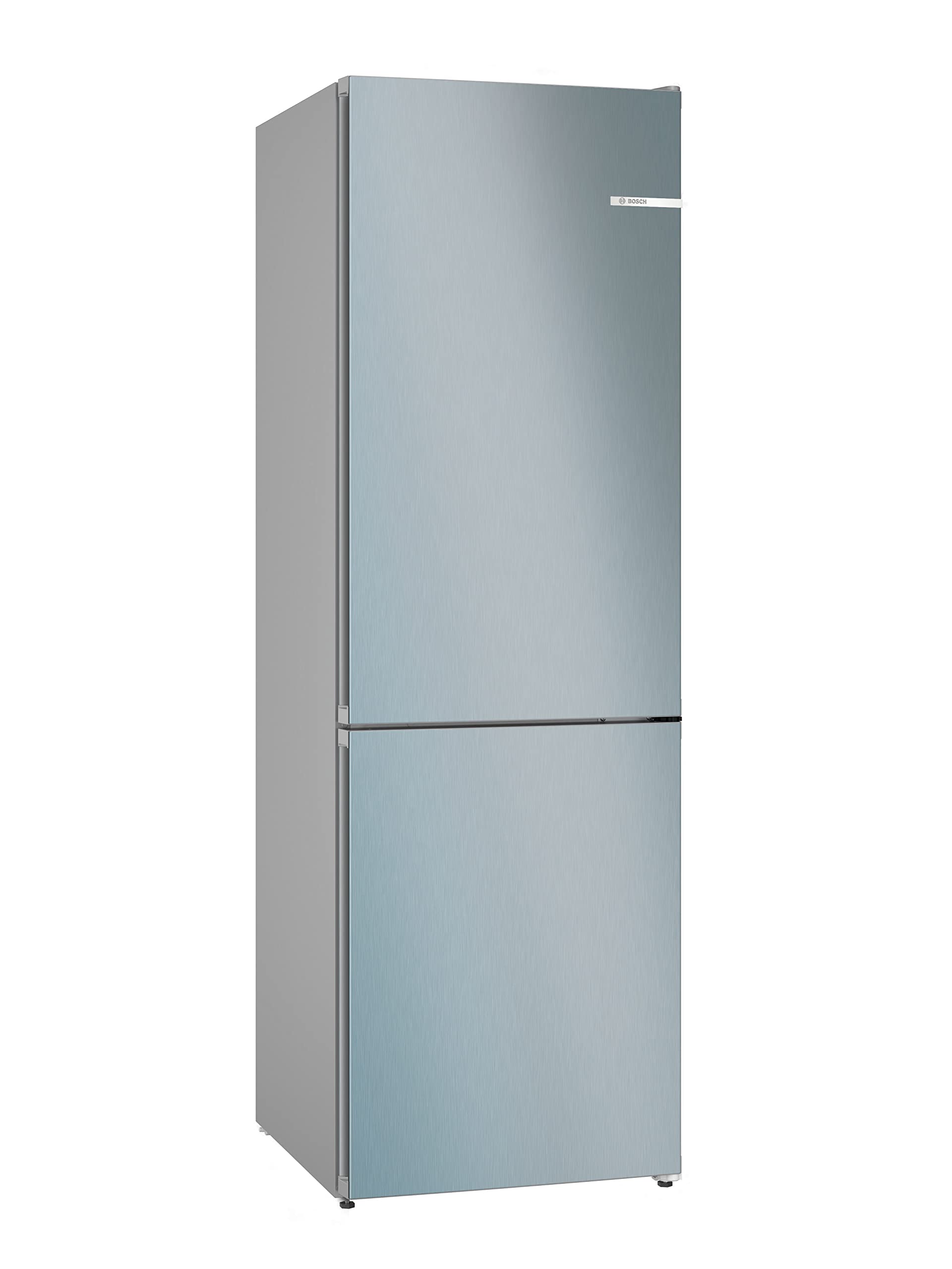 Bosch Home & Kitchen Appliances KGN362LDFG Serie 4 Freestanding Fridge Freezer with NoFrost, PerfectFit, VitaFresh XXL Pro 0C, MultiAirflow, LED Lights, 186 x 60cm, Silver