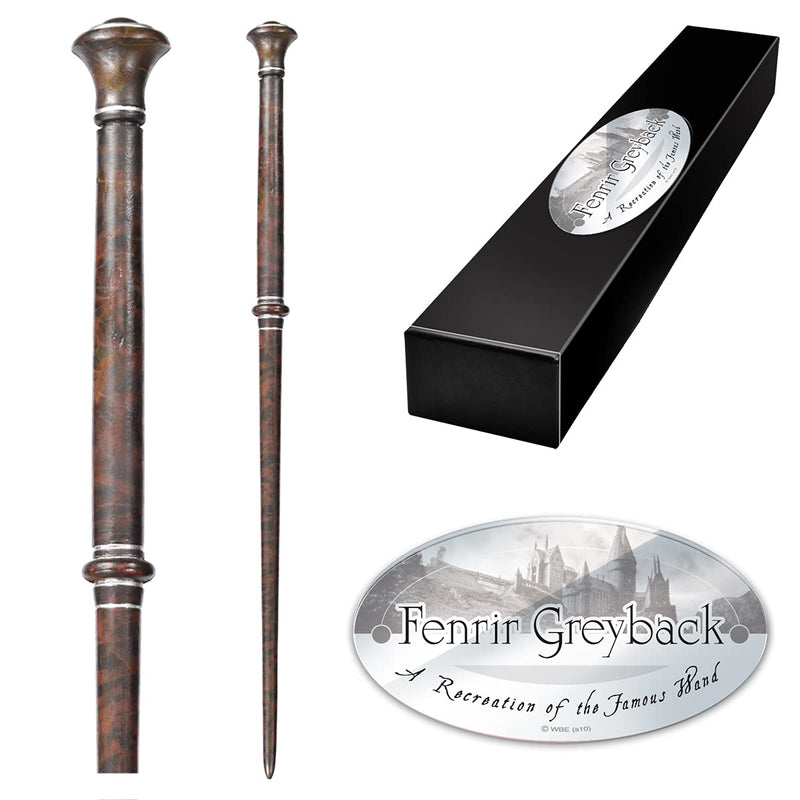 The Noble Collection - Fenrir Greyback Character Wand - 14in (35cm) Wizarding World Wand With Name Tag - Harry Potter Film Set Movie Props Wands