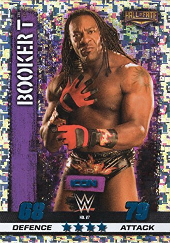 WWE SLAM ATTAX 10 - BOOKER T ICON TRADING CARD - WRESTLING