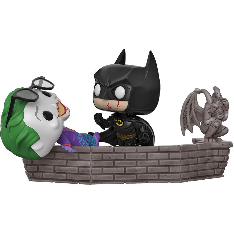 Funko Batman vs The Joker [1989] POP! Movie Moments Vinyl Figure & 1 Official DC Trading Card Bundle [