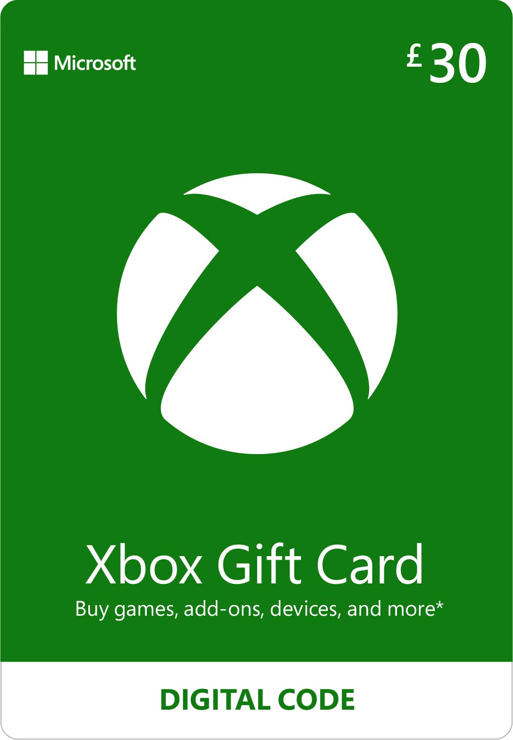 Xbox Gift Card | 30 GBP | Digital Voucher | Xbox One, Series S|X & Windows | (Download Code)