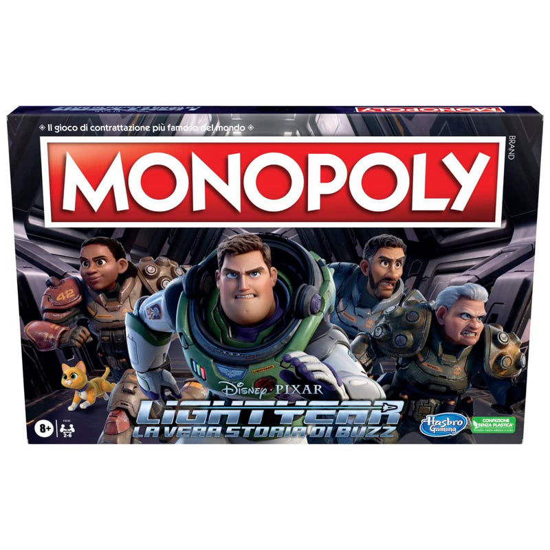 Hasbro Gaming Monopoly Lightyear Edition by Disney Pixar, Board Game, Gifts for Ages 8 and up, Multi, One Size