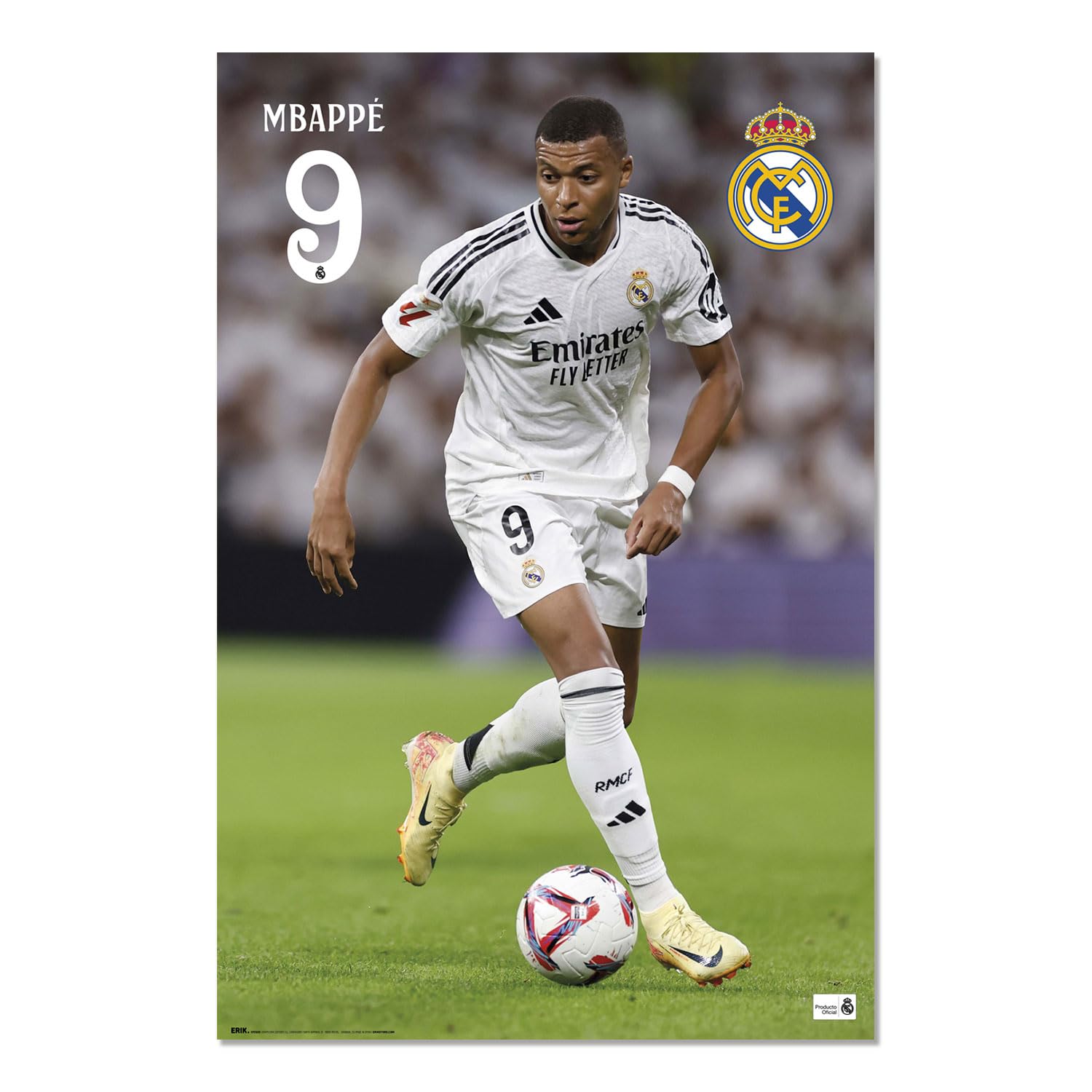 Grupo Erik Poster - Real Madrid Mbappe - 36 x 24 inches / 91.5 x 61 cm - Shipped Rolled Up - Cool Posters, Art Poster, Wall Posters, Posters & Prints