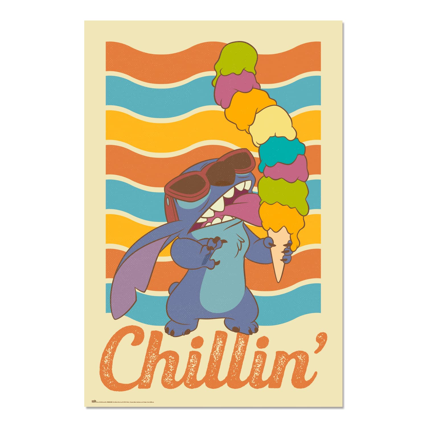 Grupo Erik Disney Stitch Chillin Poster - 36 x 24 inches / 91.5 x 61 cm - Shipped Rolled Up - Cool Posters - Art Poster - Posters & Prints - Wall Posters