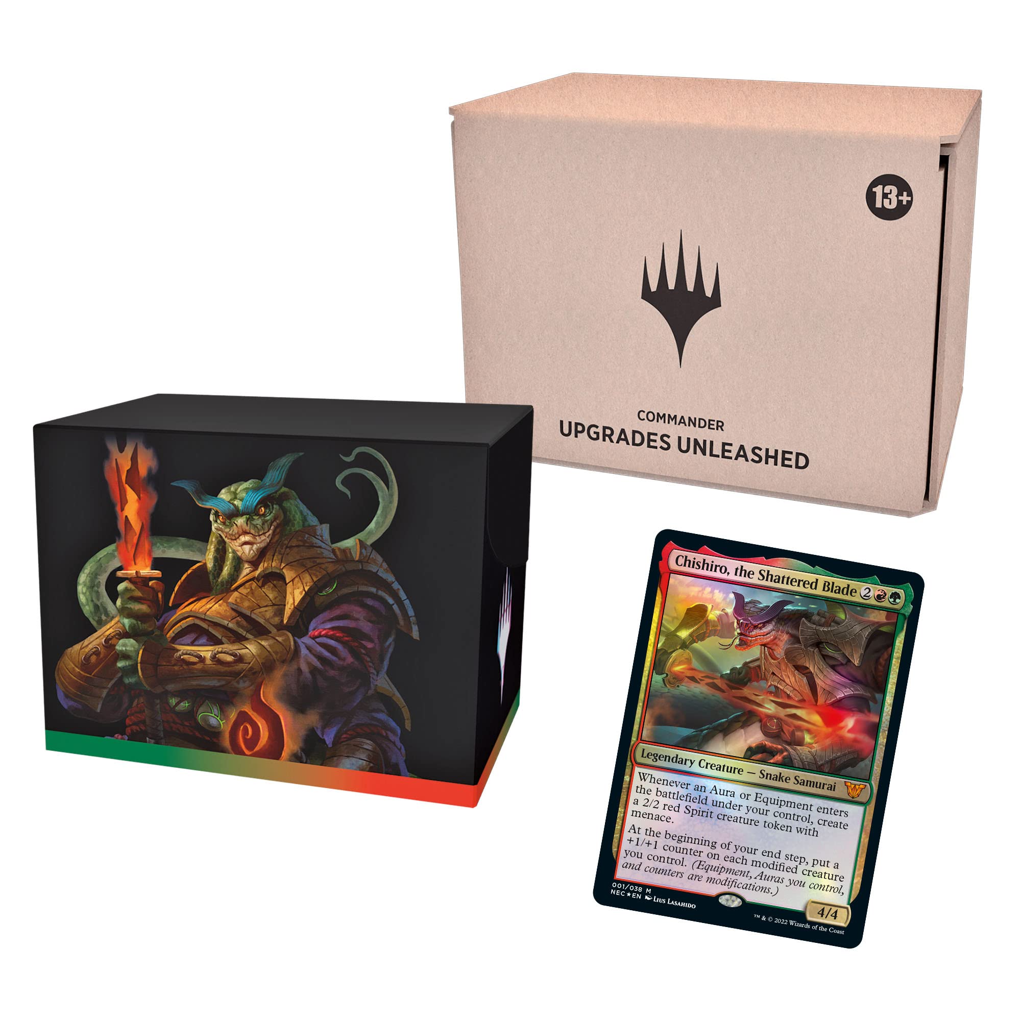 Magic The Gathering Kamigawa: Neon Dynasty Commander Deck – Upgrades Unleashed, Minimal Packaging Version, for ages 13+