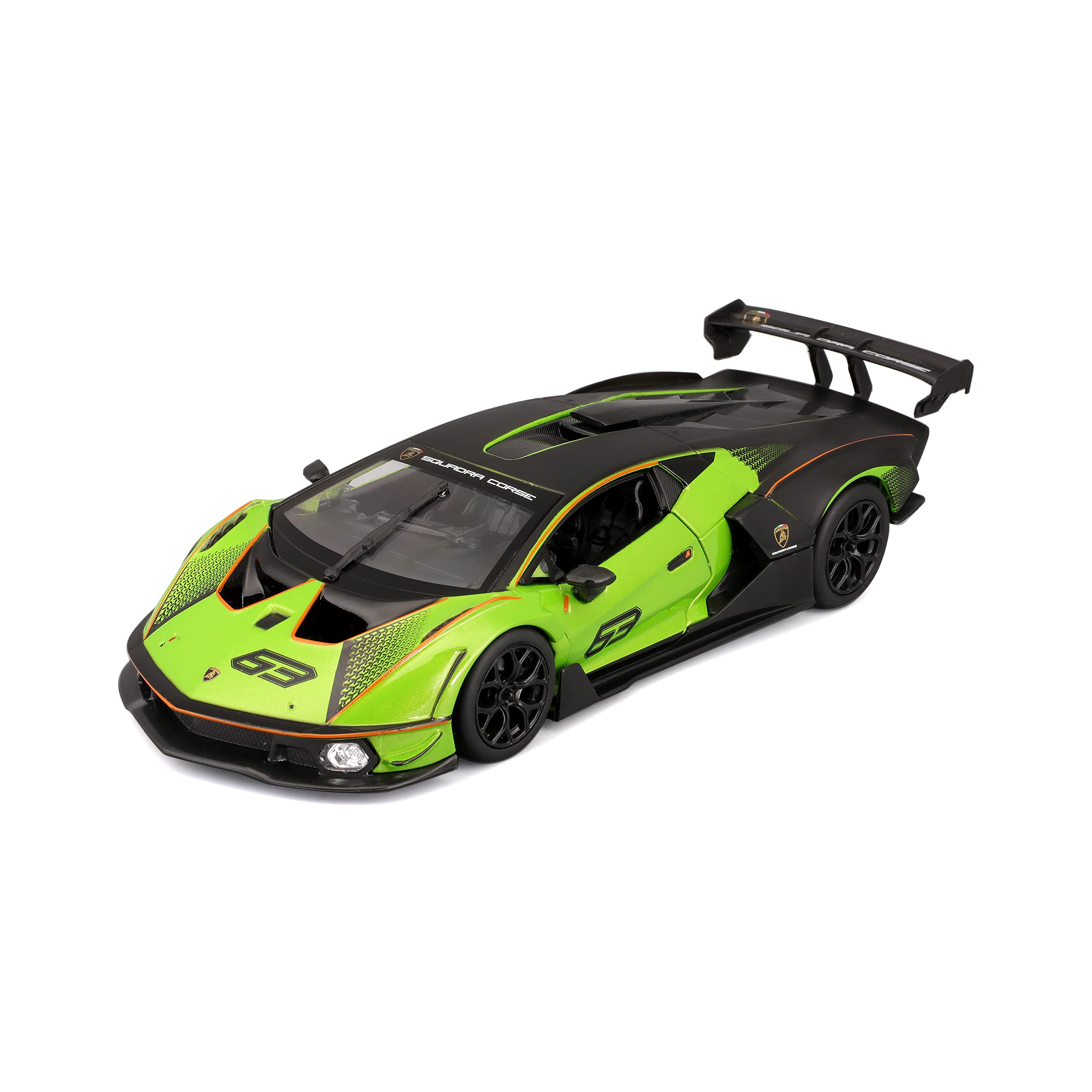 Bburago B18-28017 Essenza SCV12-1:24 Scale-Incredibly Detailed Replica Super Lamborghini Collectible Die-cast Car, Green/Black