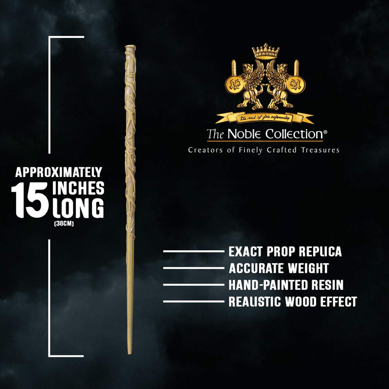 The Noble Collection Hermione Granger Wand in Ollivanders Box 15 inch Hermione Granger Wand With Original Ollivanders Wand Box - Harry Potter Film Set Movie Props Wands