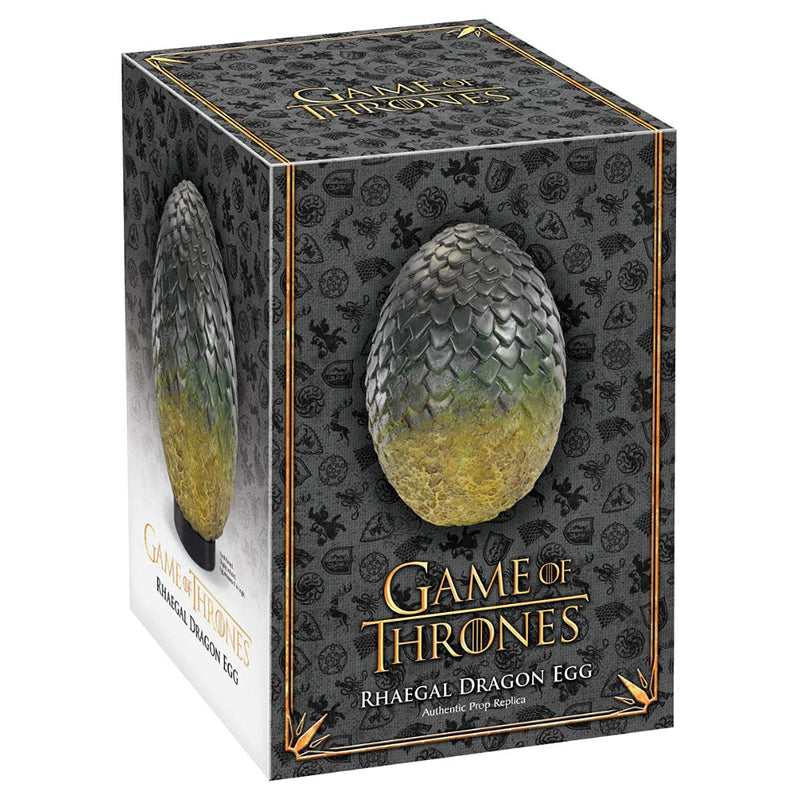 The Noble Collection Game Of Thrones Rhaegal Egg - 11in (28cm) Hand Painted Dragon Egg - Officially Licensed TV Show Props Replicas Gifts