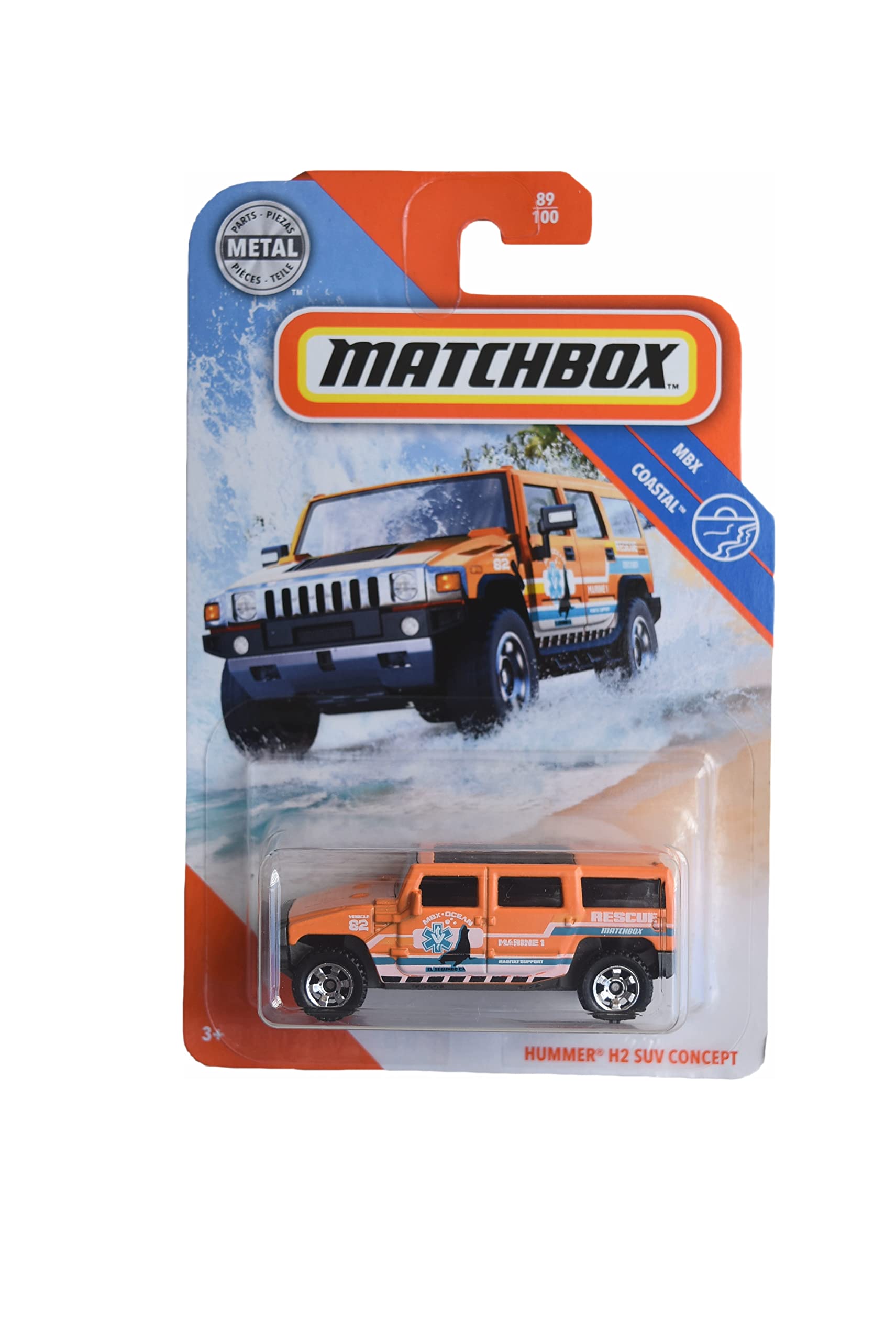 Matchbox Hummer H2 SUV Concept, [Orange] Coastal 89/100