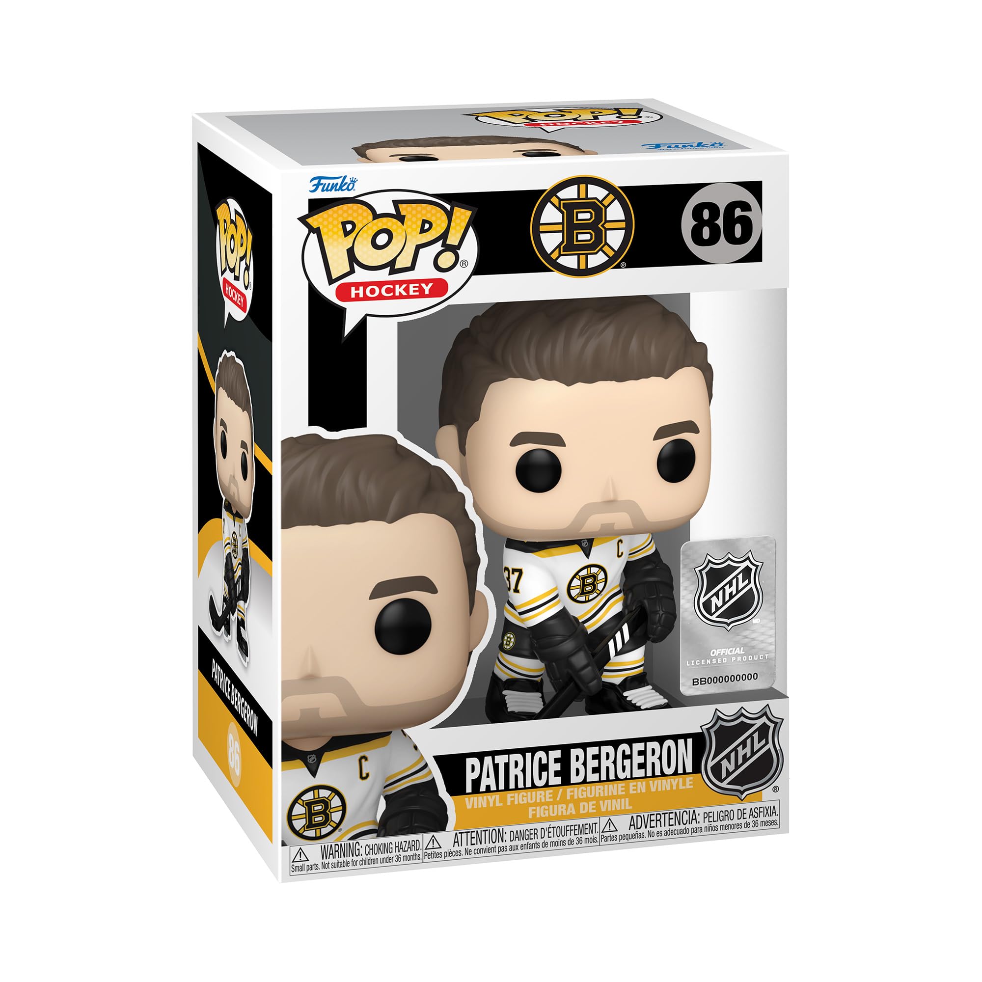 Funko POP! NHL: Bruins - Patrice Bergeron - (Road) - Collectable Vinyl Figure - Gift Idea - Official Merchandise - Toys for Kids & Adults - Sports Fans - Model Figure for Collectors and Display