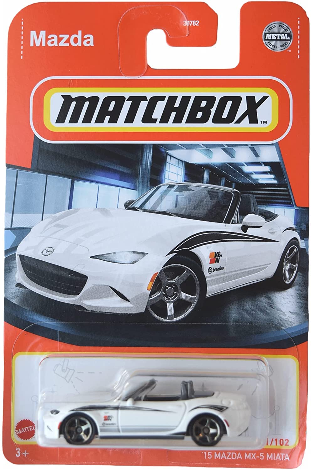 Matchbox '15 Mazda MX-5 Miata 61/100, White, 2022 Series