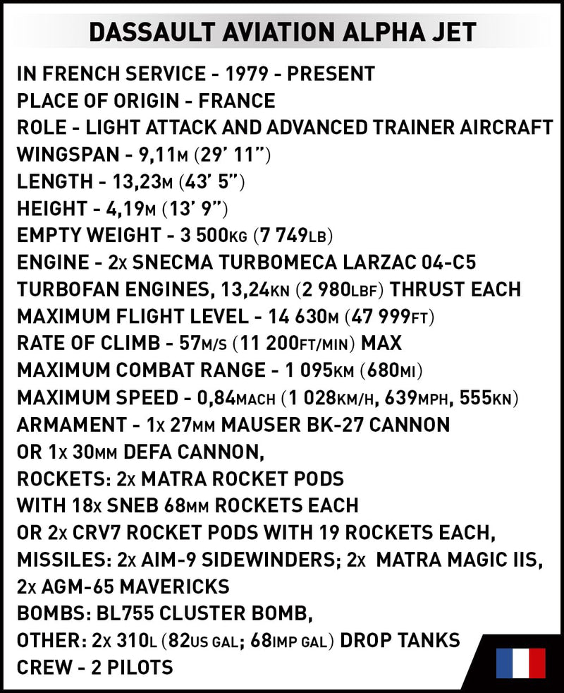 COBI Alpha Jet - Patrouille De France