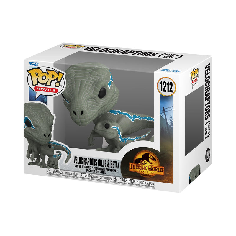 Funko Pop! and Buddy: JW3-Velociraptor - (Blue & Beta) - Jurassic Park - Collectable Vinyl Figure - Gift Idea - Official Merchandise - Toys for Kids & Adults - Movies Fans