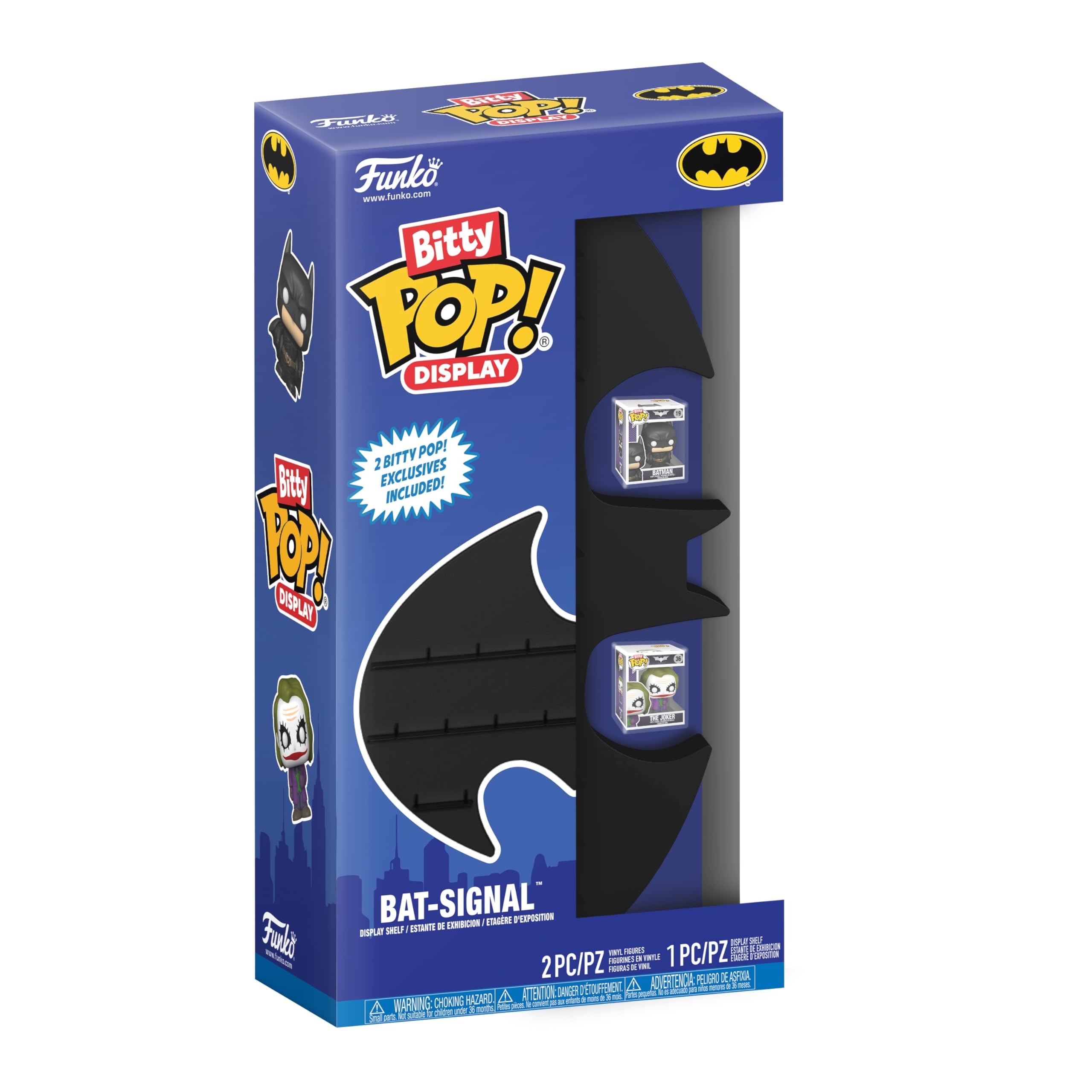 Funko Bitty POP! Display: Star Wars - Batman Signal - Batman™ and the Joker™ and Can Display a Total Of 18 Characters and A Surprise Mystery Mini Figure - 0.9 Inch (2.2 Cm) - Batman 1989