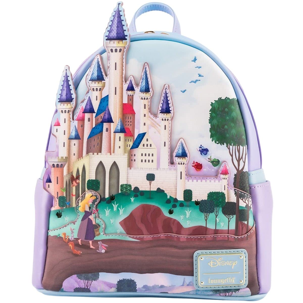 Loungefly Disney Girls' Leather Backpack, Multicoloured, One Size, Designer