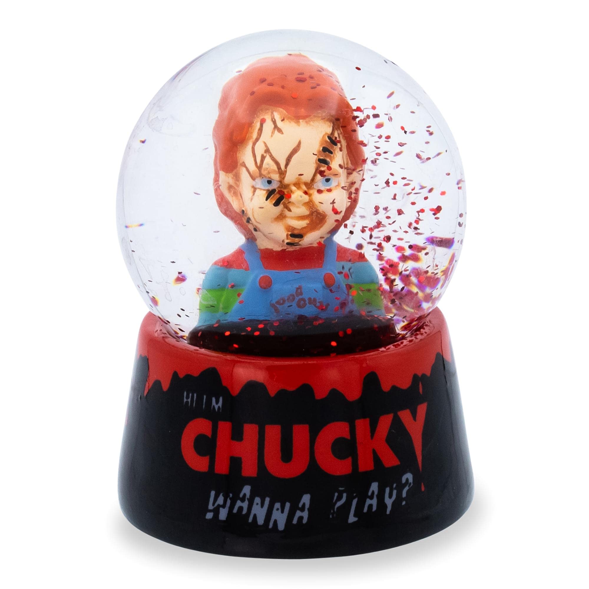 Child's Play Chucky "Wanna Play?" Collectible Mini Snow Globe | 3 Inches Tall