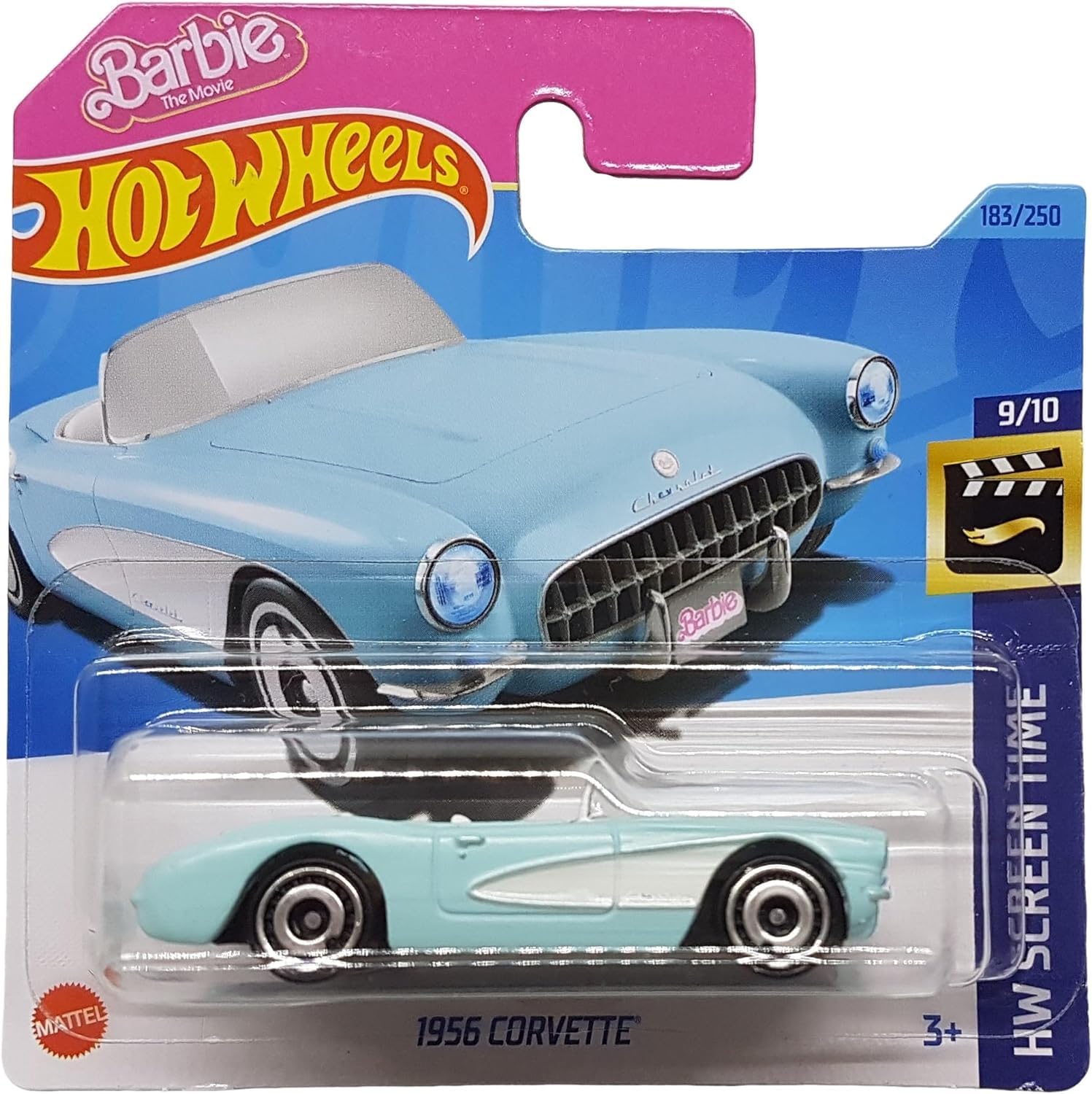 Hot Wheels: HW Screen Time 9/10 - Barbie 1956 Corvette Diecast Model Car