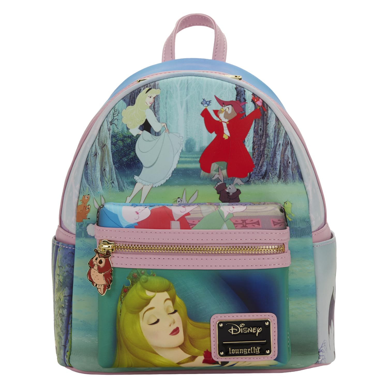 Loungefly Disney Sleeping Beauty Princess Scene Womens Double Strap Shoulder Bag Purse, Multi, One Size, Disney Sleeping Beauty Mini Backpack