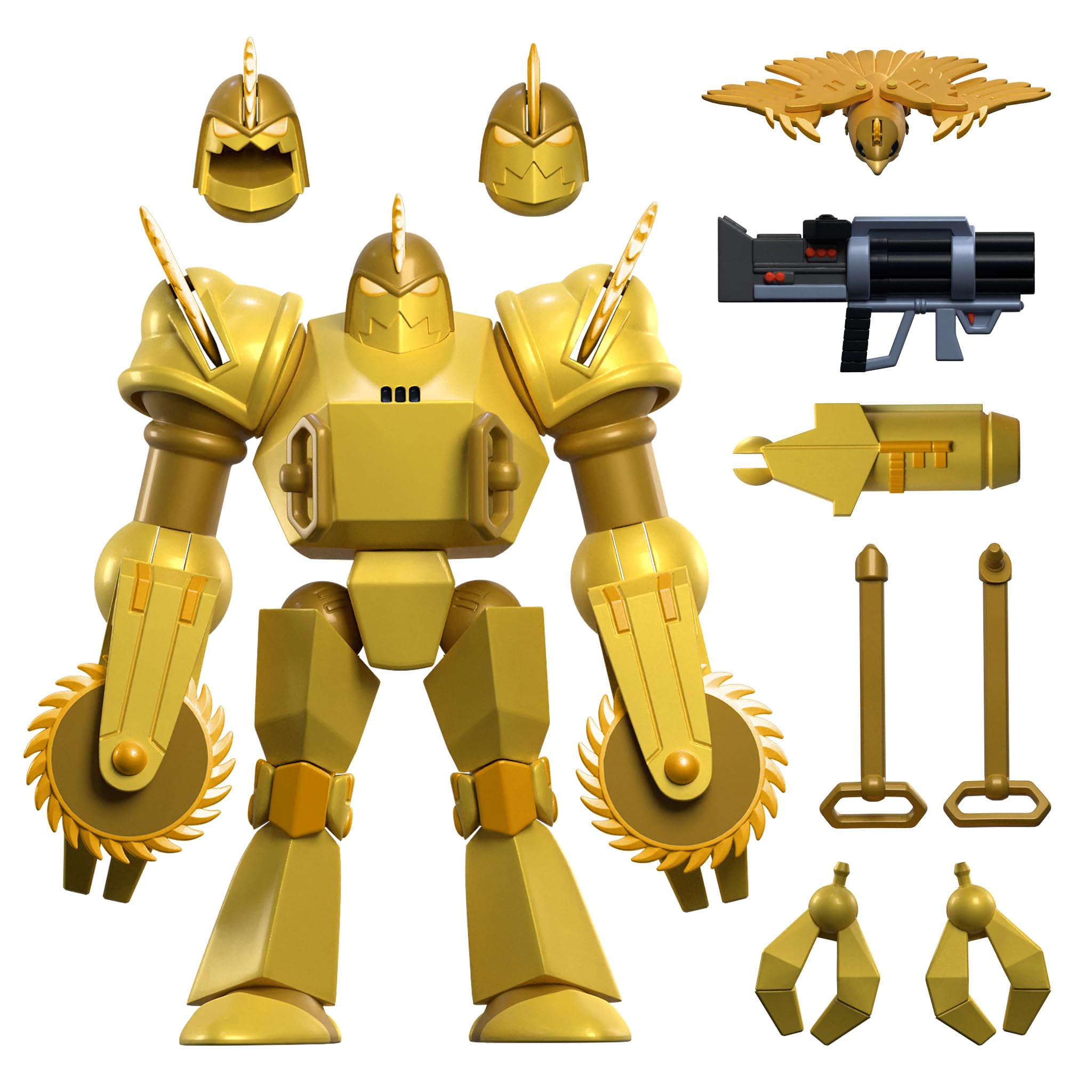 Super7 ULTIMATES! SilverHawks Buzz-Saw - 8" SilverHawks Action Figure with Accessories Classic Cartoon Collectibles and Retro Toys