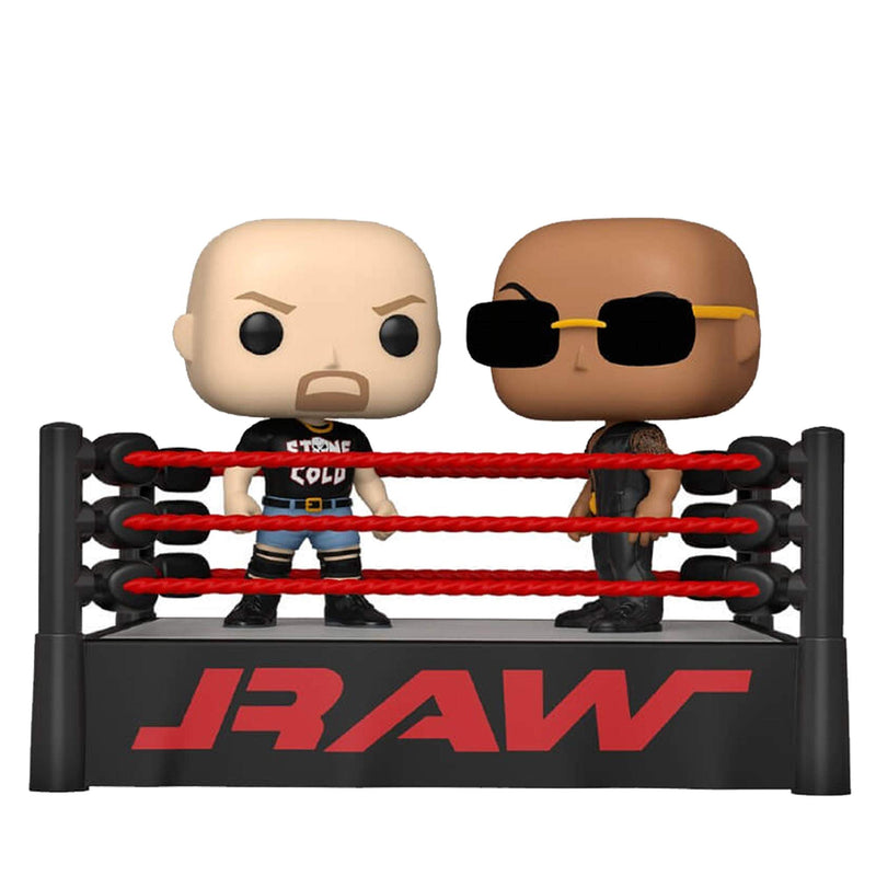 Funko Pop! Moment: WWE - Dwayne "The Rock" Johnson - the Rock Vs Stone Cold In Wrestling Ring 3/18 - Collectable Vinyl Figure - Gift Idea - Official Merchandise - Toys for Kids & Adults - Sports Fans