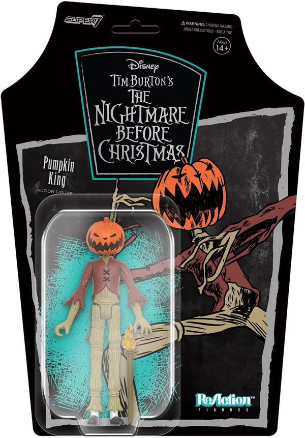 Super7 Tim Burton's The Nightmare Before Christmas Pumpkin King - 3.75" Disney Action Figure with Accessory Classic Movie Collectibles and Retro Toys