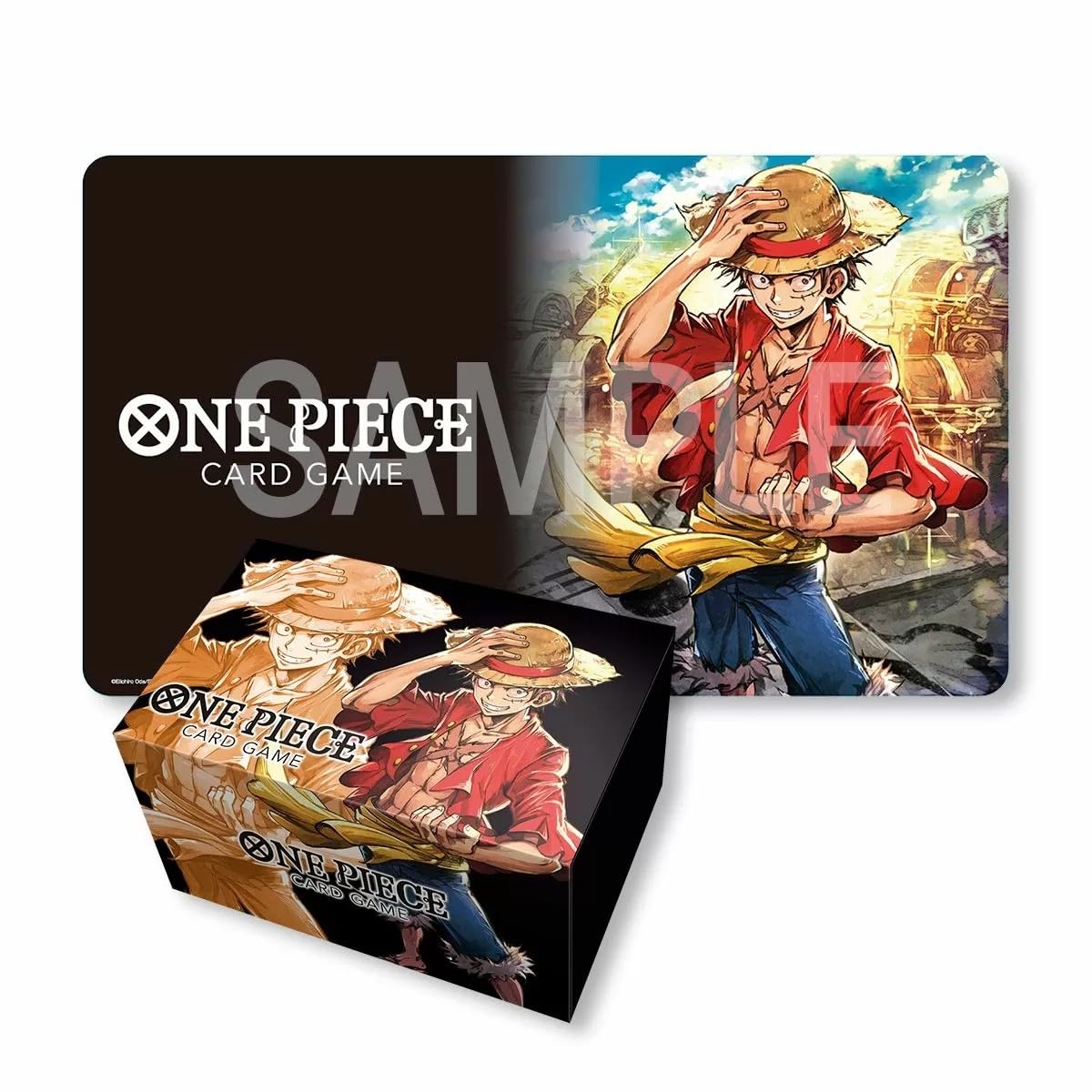 Bandai | One Piece Card Game: Playmat and Storage Box Set -Monkey.D.Luffy | Trading Card Accessory