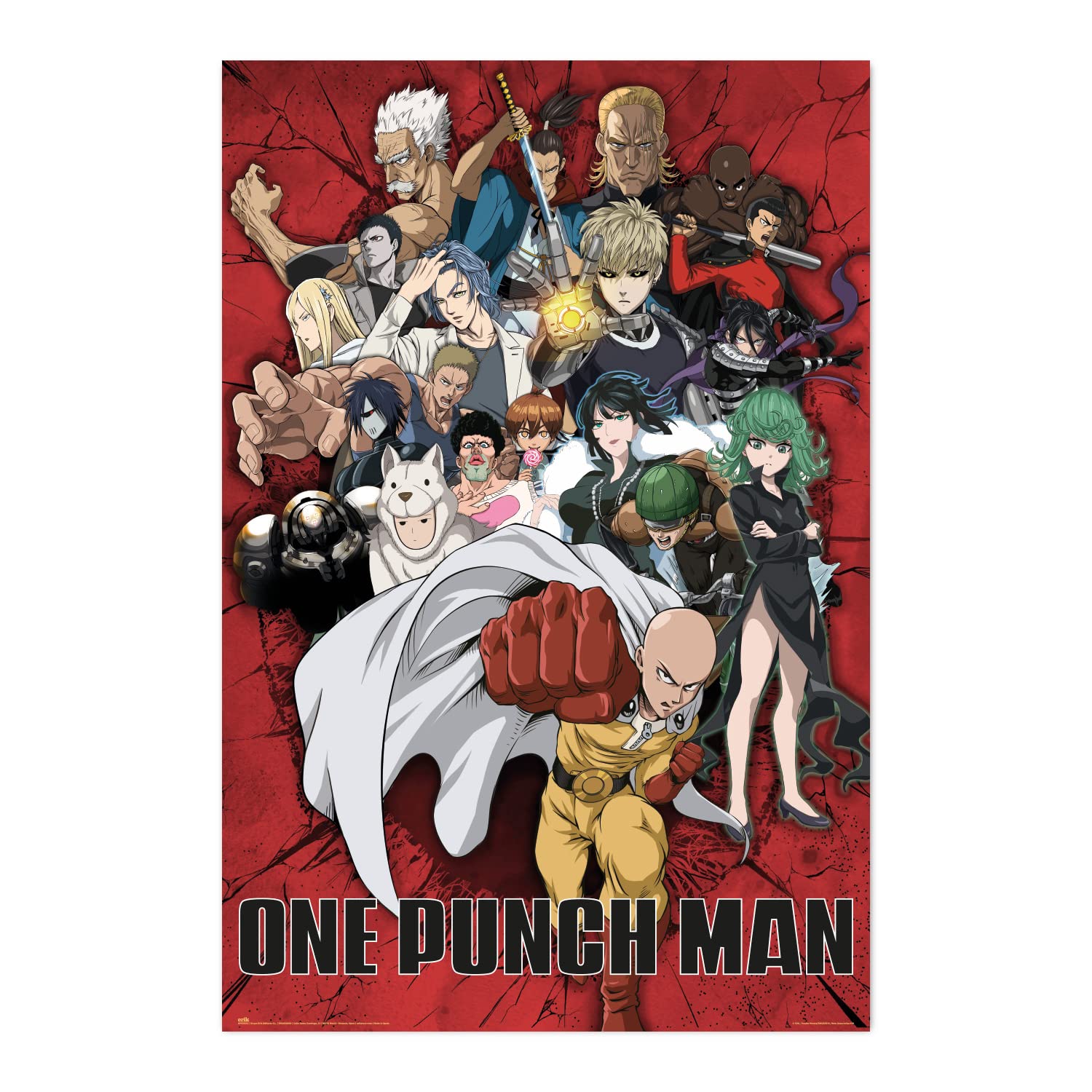 Grupo Erik One Punch Man Poster - 36 x 24 inches / 91.5 x 61 cm - Shipped Rolled Up - Cool Posters - Art Poster - Posters & Prints - Wall Posters