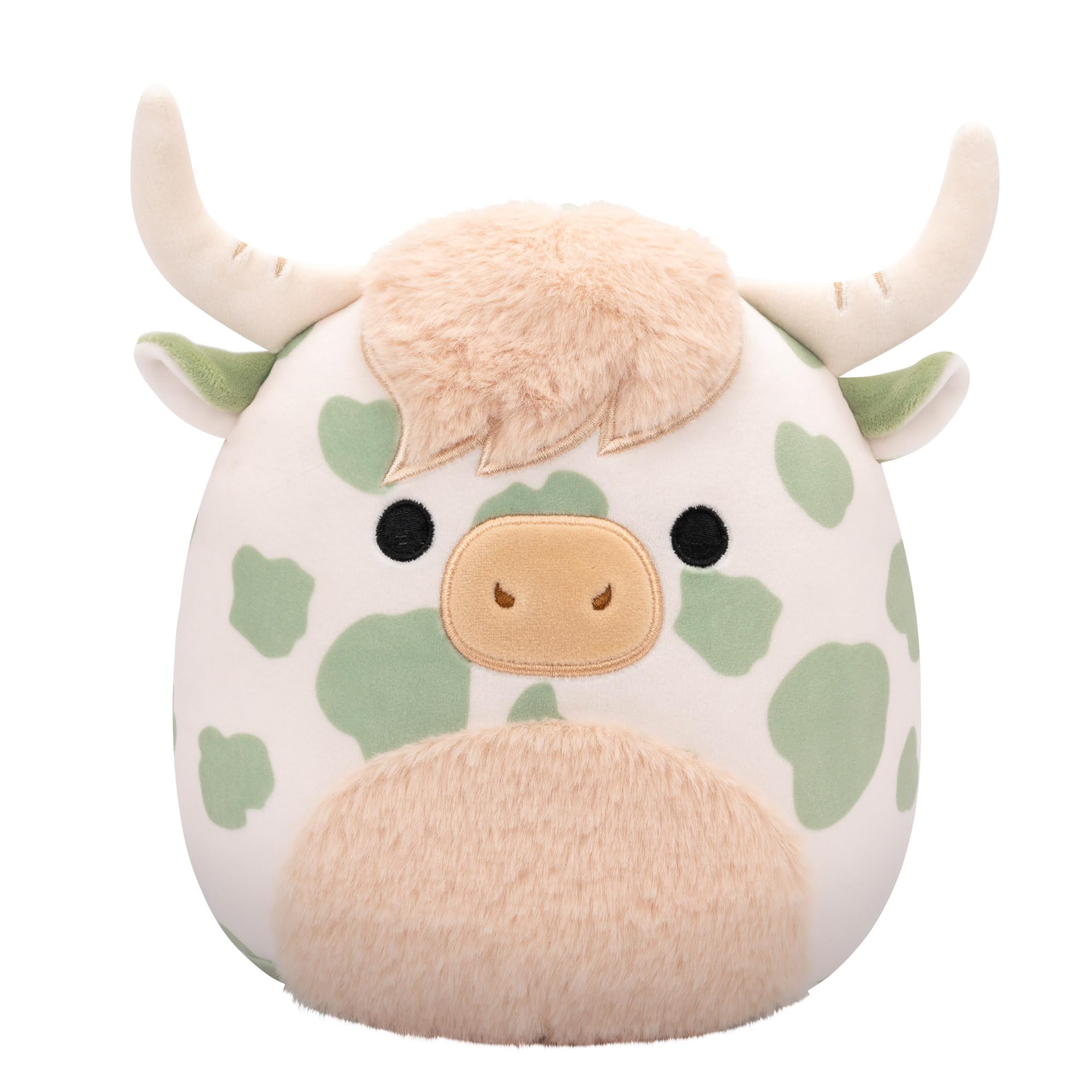 Squishmallows Original 7.5 Inch - Celestino the Sage Green Spotted Highland Cow