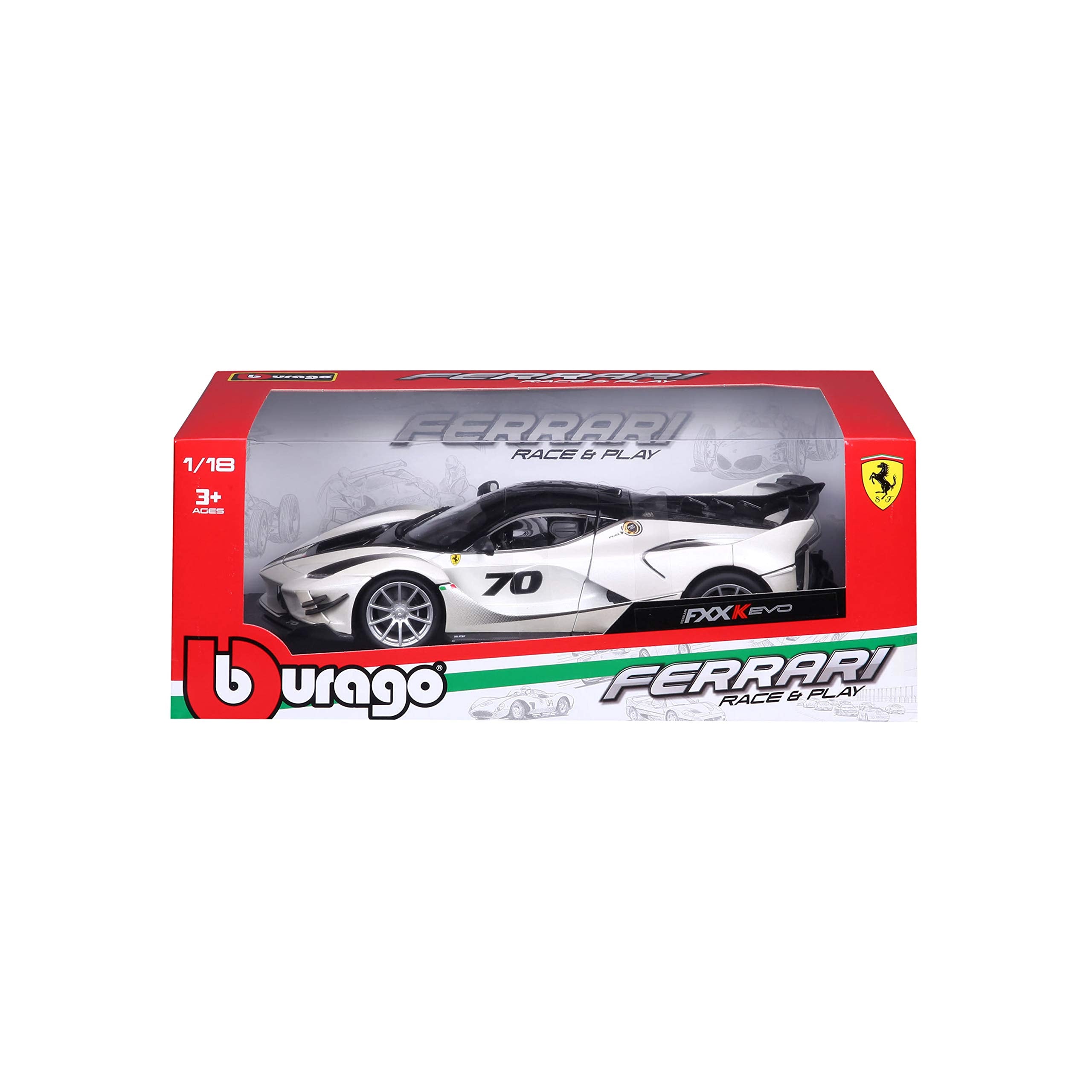 Bburago 18-16012 Ferrari 1:18 Race and Play FXX K Evoluzione, Mixed, Large