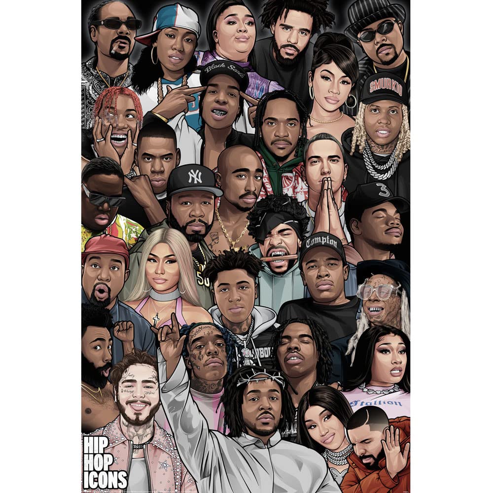 Pyramid International Hip Hop Icons Maxi Poster, 61cm x 91.5cm - Official Merchandise 