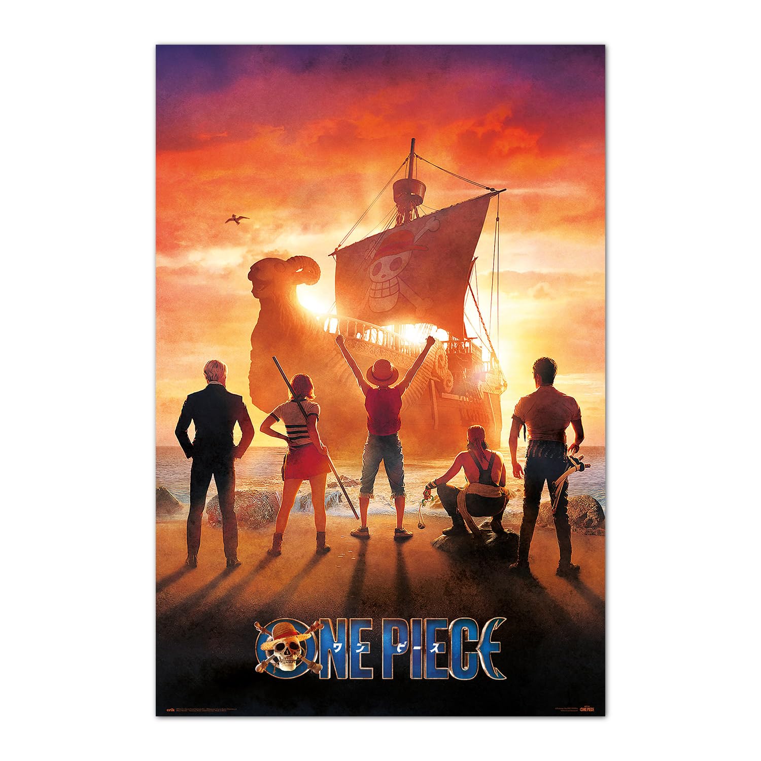 Grupo Erik One Piece Netflix - Straw Hat Pirates Poster - 36 x 24 inches / 91.5 x 61 cm - Shipped Rolled Up - Cool Posters - Art Poster - Posters & Prints - Wall Posters