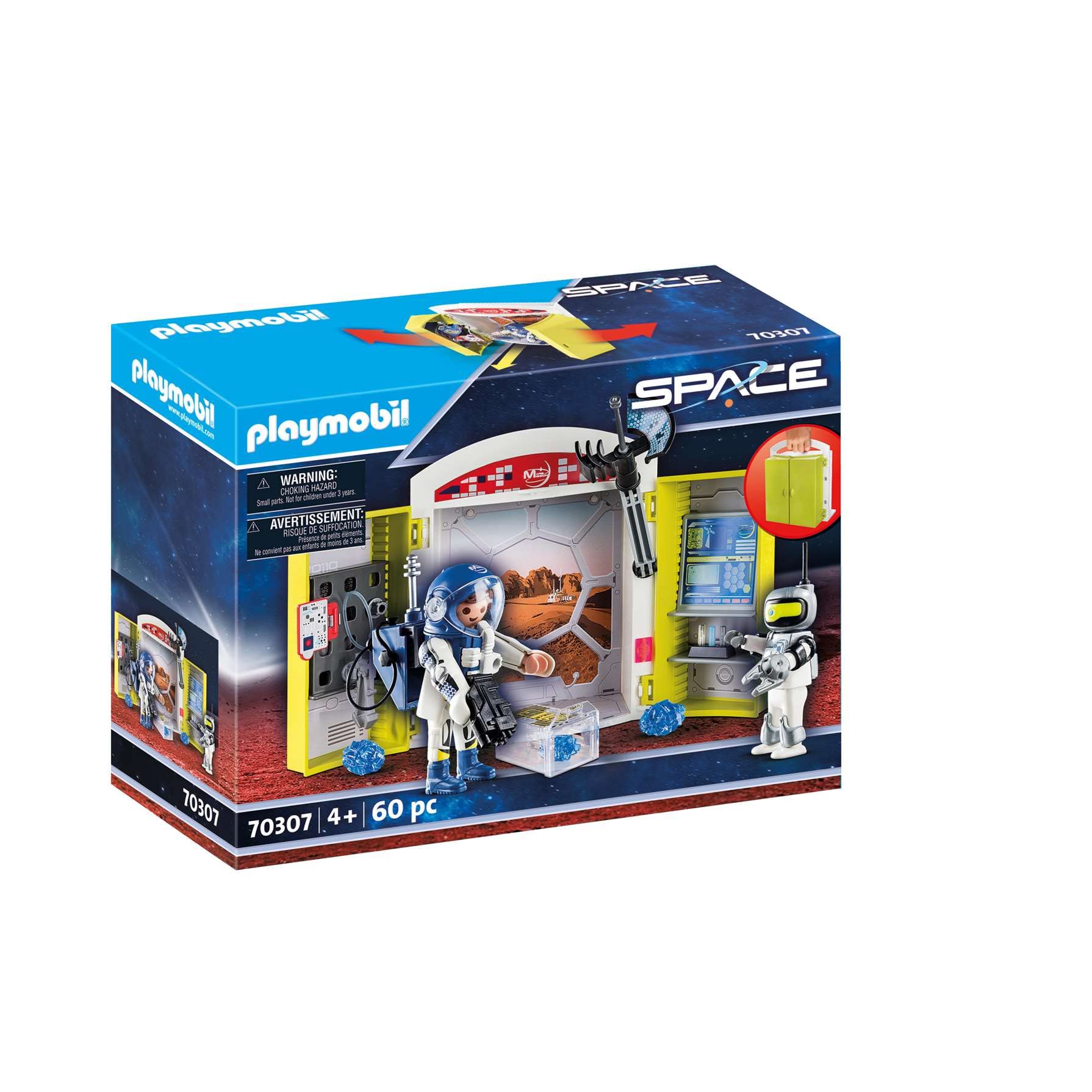 Playmobil 70307 Space Mars Mission Play Box, for Children Ages 4+, Fun Imaginative Role-Play, PlaySets Suitable for Children Ages 4+