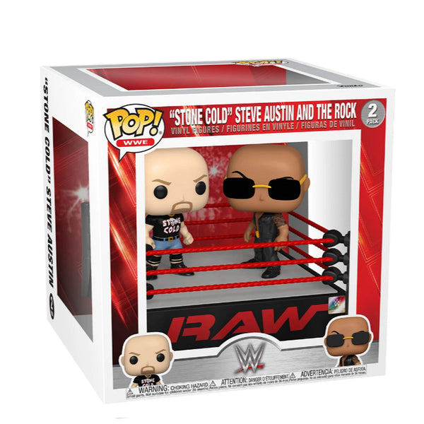 Funko Pop! Moment: WWE - Dwayne "The Rock" Johnson - the Rock Vs Stone Cold In Wrestling Ring 3/18 - Collectable Vinyl Figure - Gift Idea - Official Merchandise - Toys for Kids & Adults - Sports Fans