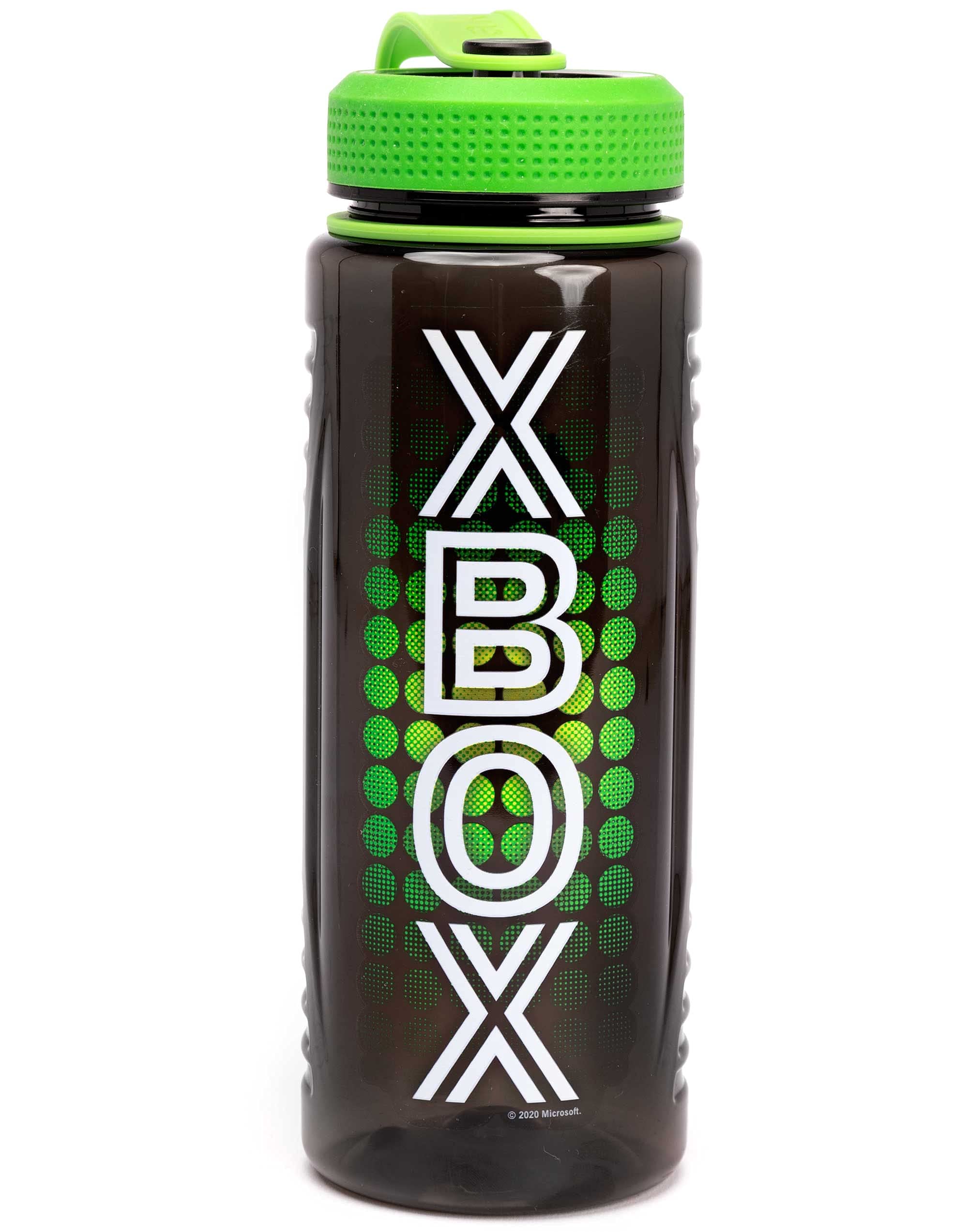 Xbox Water Bottle For Adults & Kids 1064ML | Game Console Sports Travel Mug Flask | Black Green Gaming Merchandise One Size