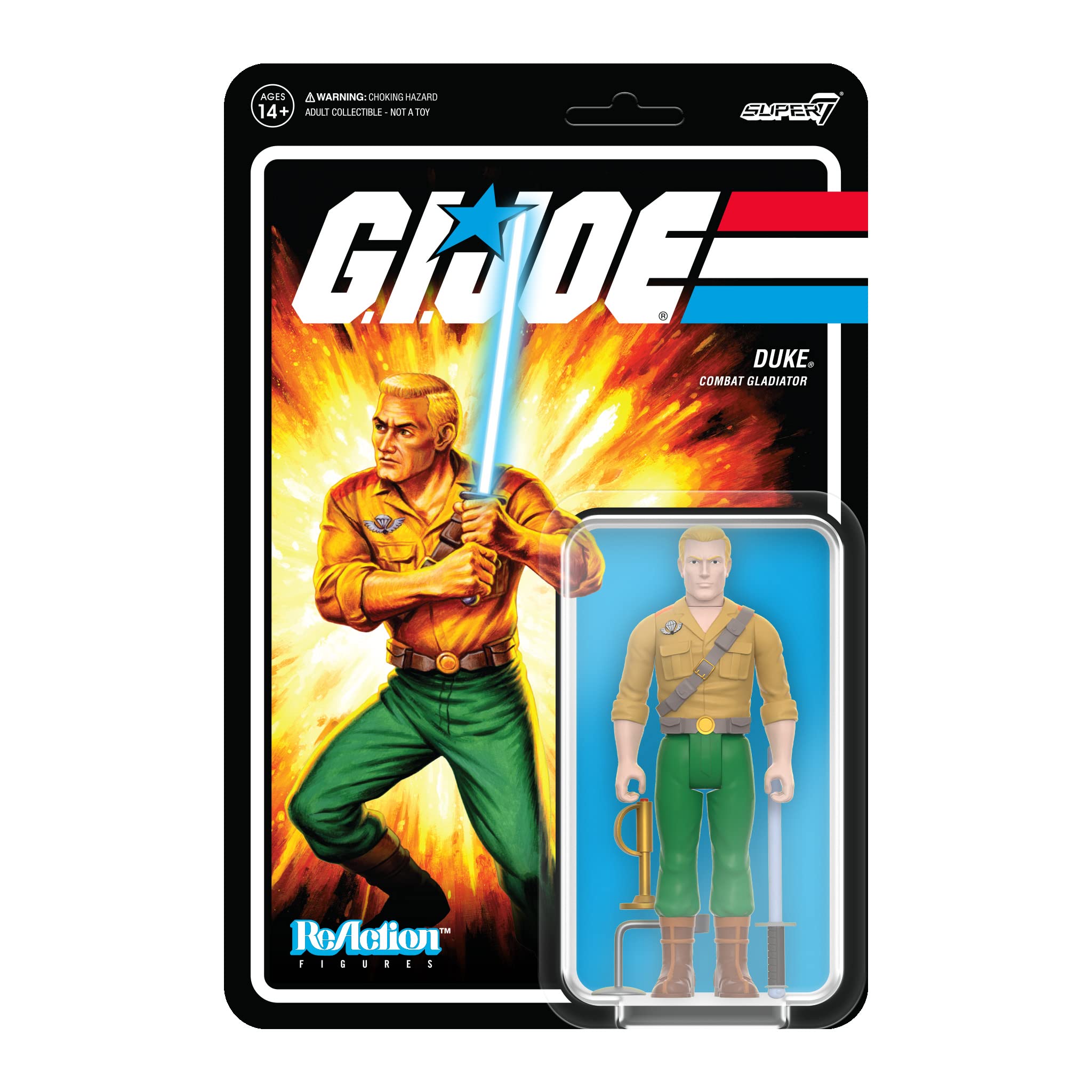 SUPER7 - G.I. Joe Reaction Figure Wave 5 Duke - Combat Gladiator (RE-GIJOW05-DUK-02)