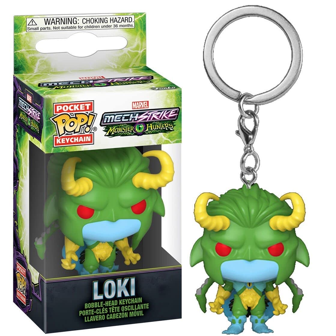 Funko Pop! Keychain: Monster Hunters - Loki - Marvel Comics Novelty Keyring - Collectable Mini Figure - Stocking Filler - Gift Idea - Official Merchandise - Comic Books Fans - Backpack Decor