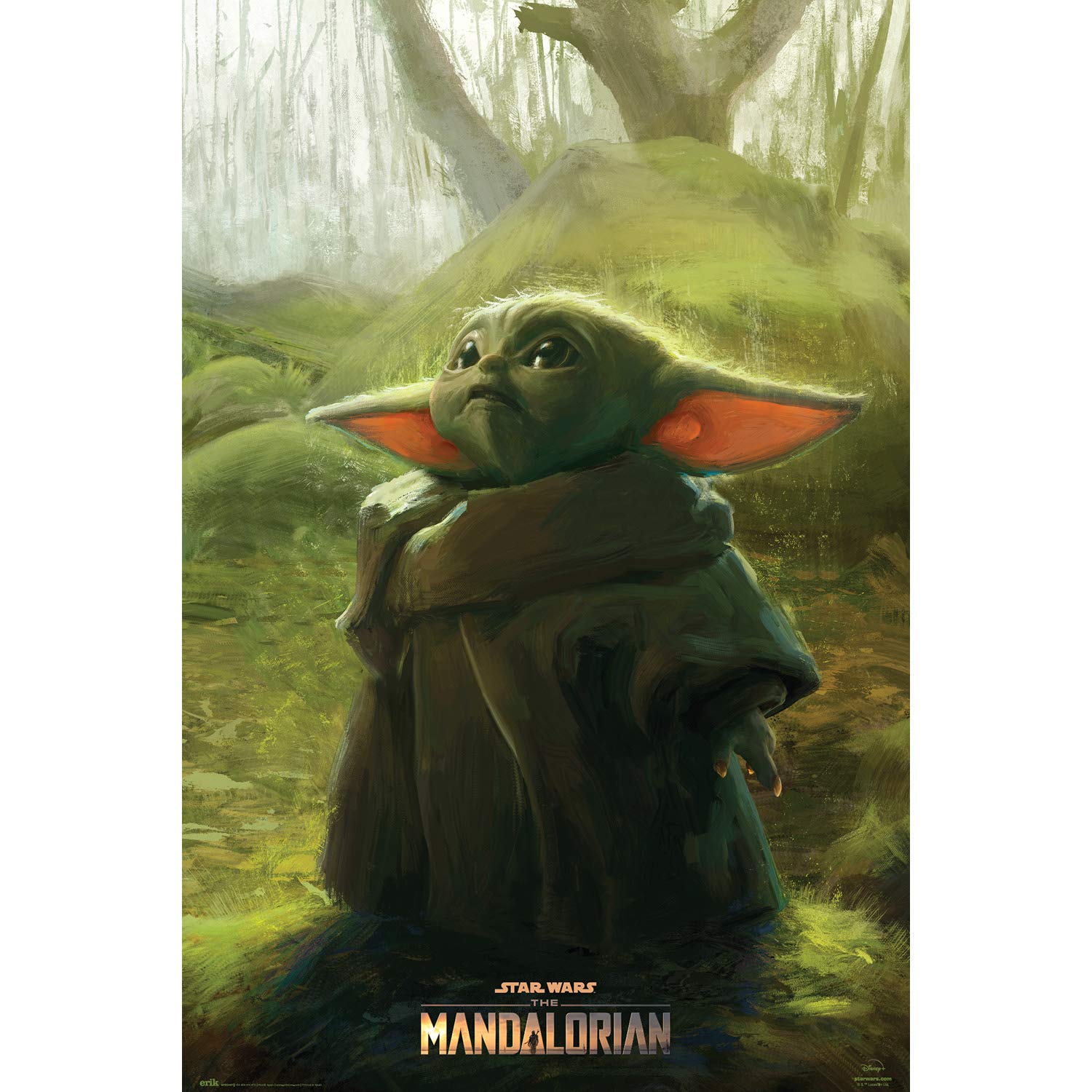 Grupo Erik The Mandalorian The Child Grogu Poster - 36 x 24 inches / 91.5 x 61 cm - Shipped Rolled Up - Cool Posters - Art Poster - Posters & Prints - Wall Posters