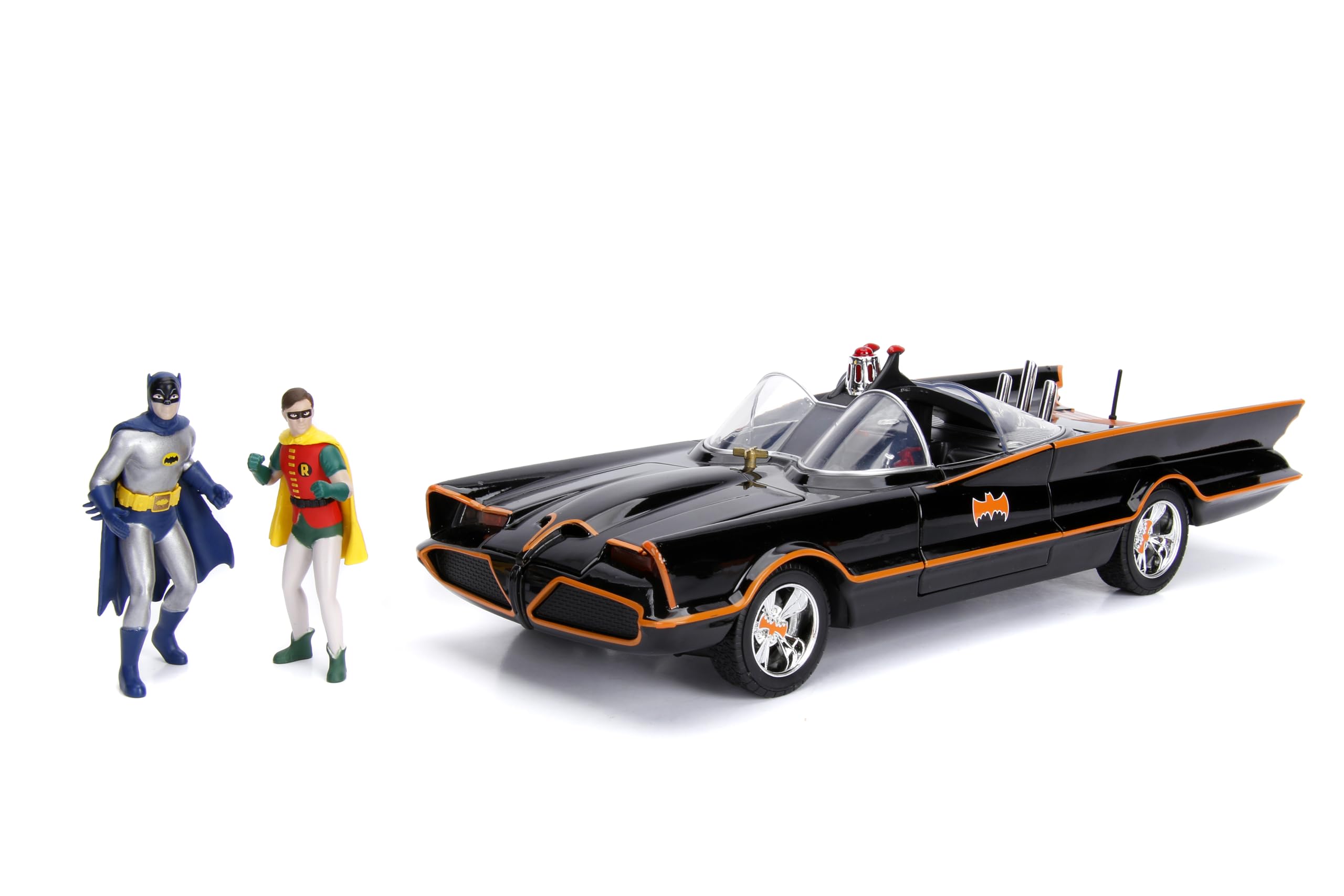 Jada 98625 - BATMOBILE DieCast Model Car from Classic TV Series with Figures Batman and Robin