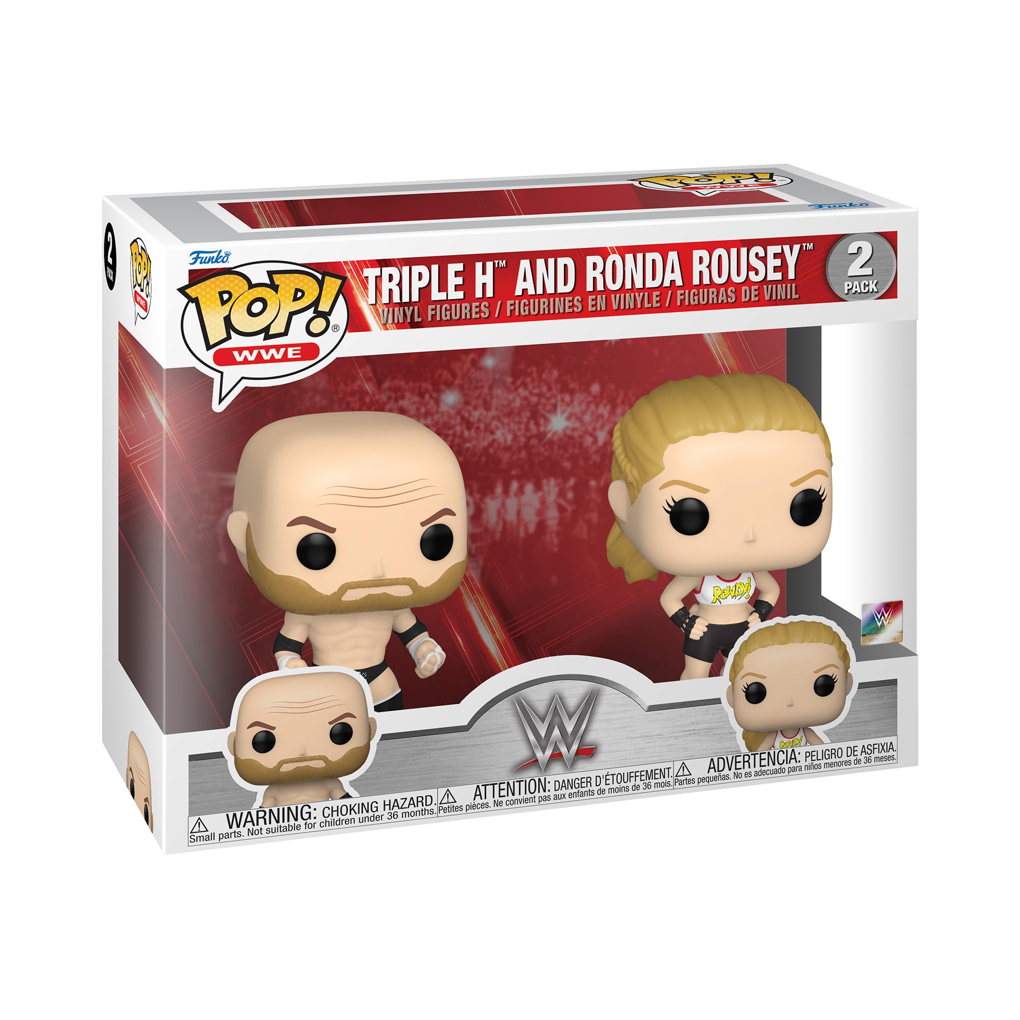 Funko POP! WWE: Rousey and Triple H & Rousey H - Collectable Vinyl Figure - Gift Idea - Official Merchandise - Toys for Kids & Adults - Sports Fans - Model Figure for Collectors and Display