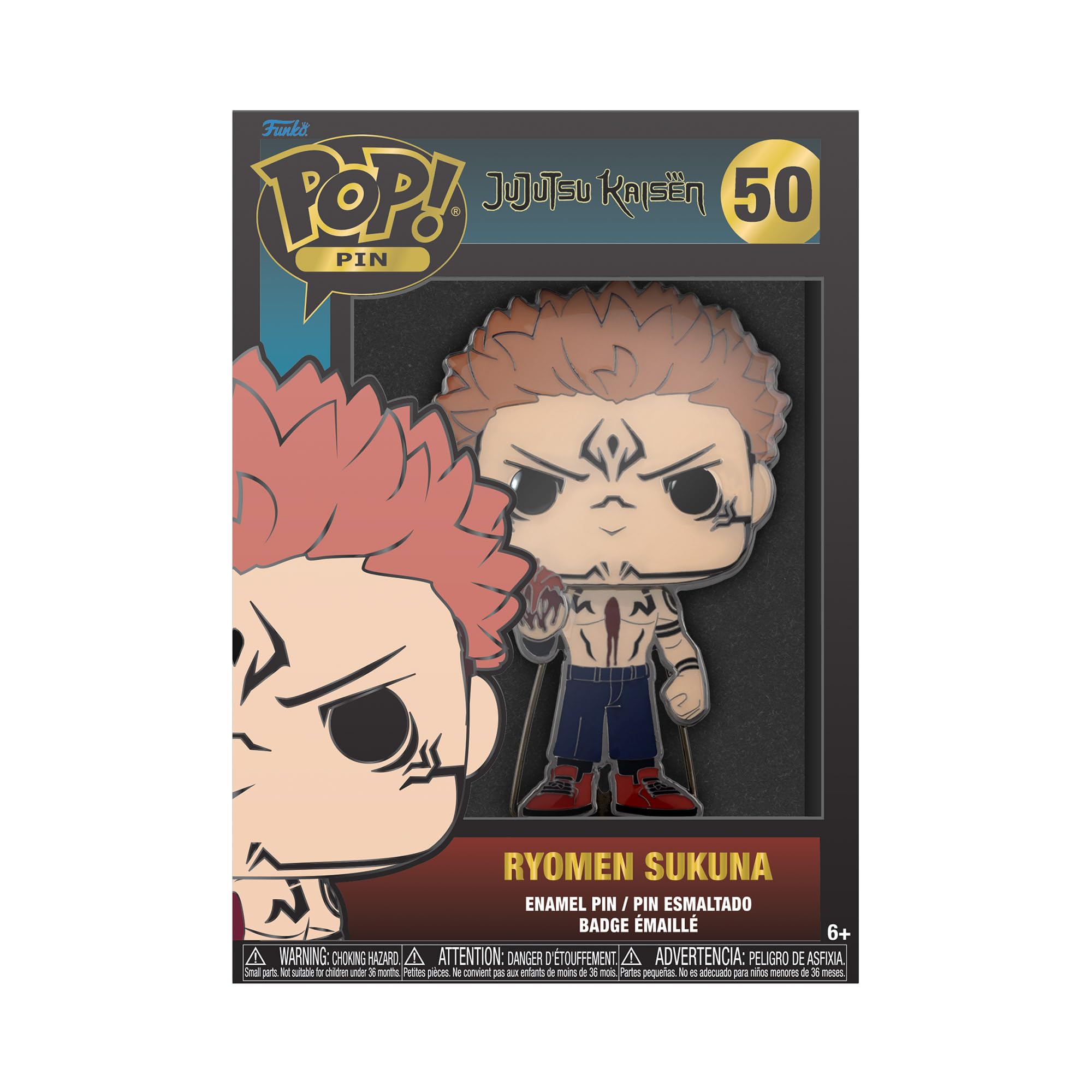 Funko Pop! Large Enamel Pin ANIME: Jujutsu Kaisen - Mahito - Sakuna Enamel Pins - Cute Collectable Novelty Brooch - for Backpacks & Bags - Gift Idea - Official Merchandise - Anime Fans