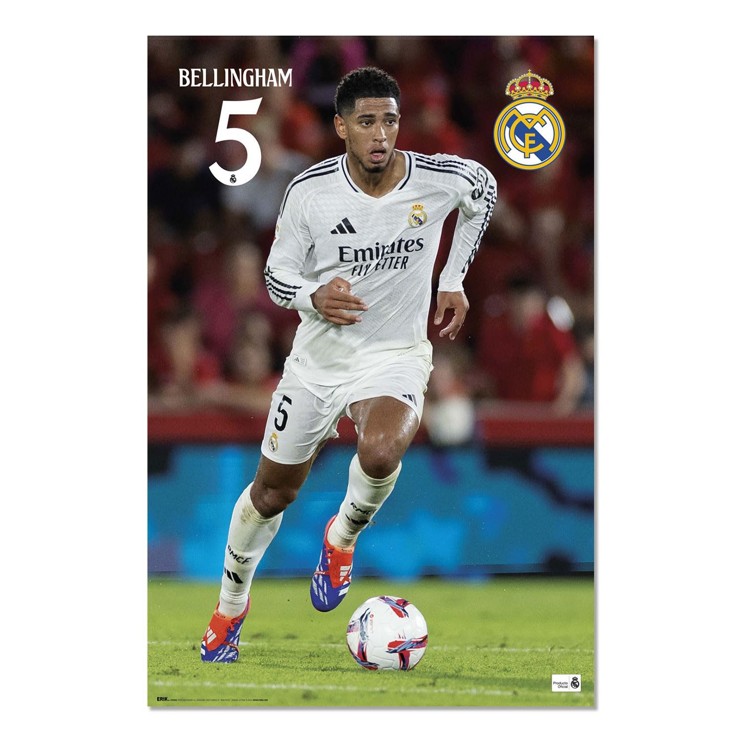 Grupo Erik Poster - Real Madrid Bellingham - 36 x 24 inches / 91.5 x 61 cm - Shipped Rolled Up - Cool Posters, Art Poster, Wall Posters, Posters & Prints