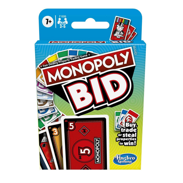 Monopoly Bid Card Game - Buy, Trade or Steal Properties to Win