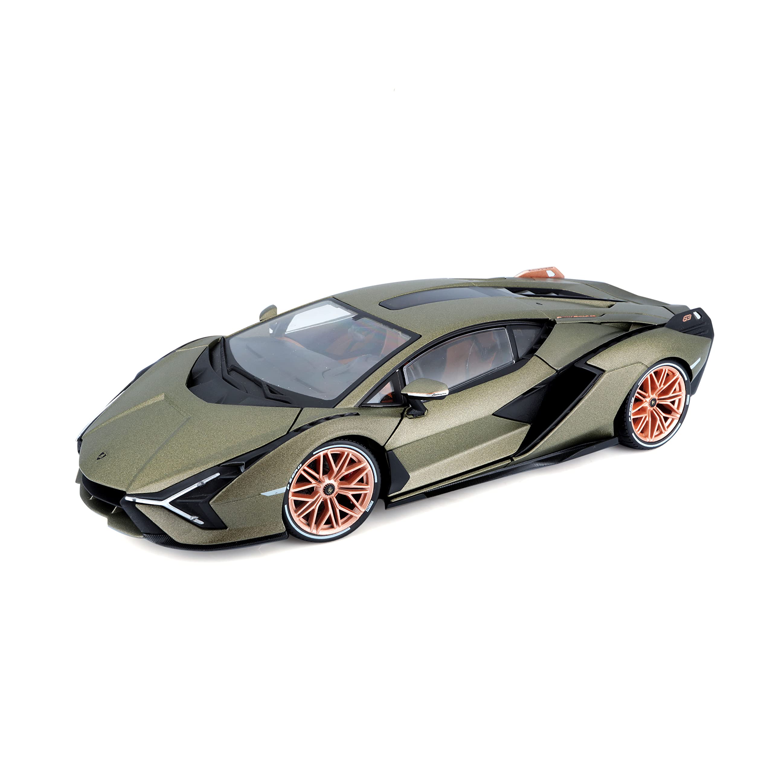 Bburago B18-11046 Lamborghini SIAN Super Car Sportwagen 1:18, Green, one Size