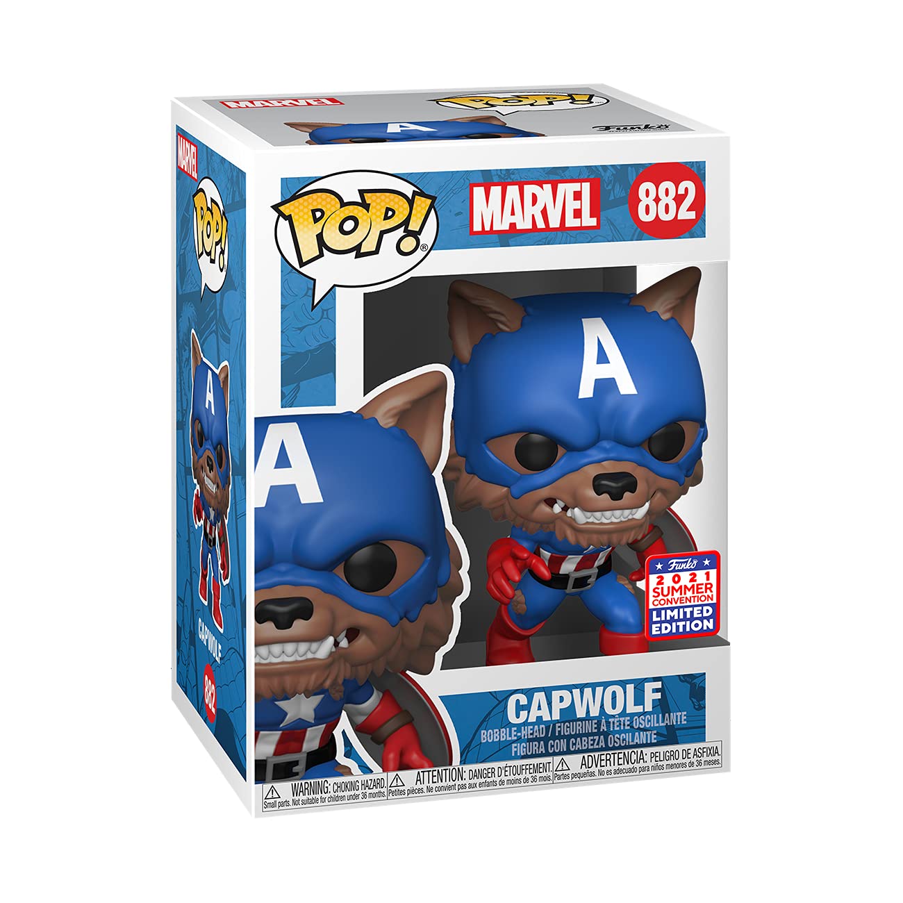 Funko POP! Marvel: Year Of the Shield - Captain America Capwolf - Marvel Comics - Amazon Exclusive - Collectable Vinyl Figure - Gift Idea - Official Merchandise - Toys for Kids & Adults