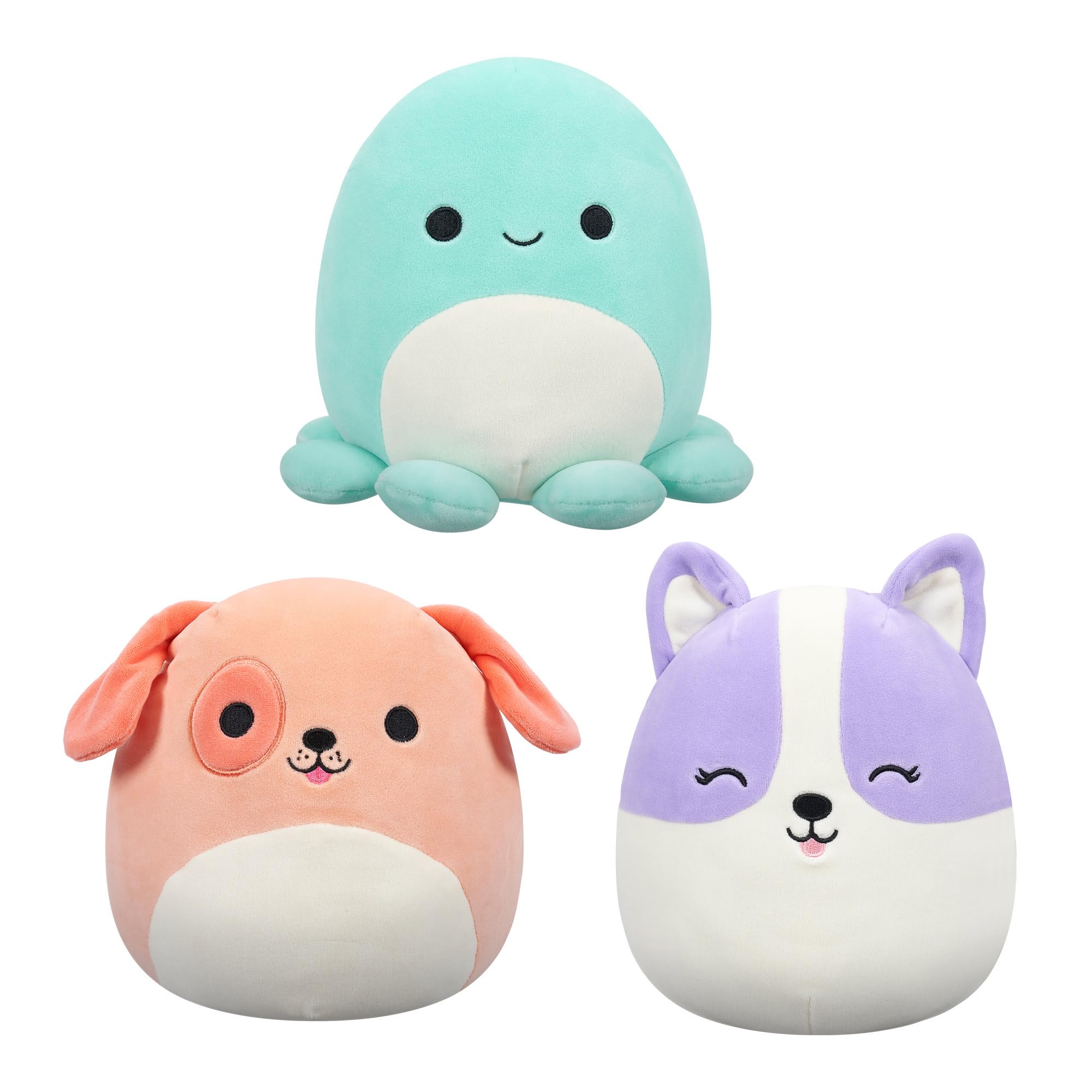 Squishmallows Original 8-Inch Mystery Pack Small-Sized Ultrasoft Plush - Styles Will Vary in Surprise Box That Includes Three 8-Inch Original Squishmallows