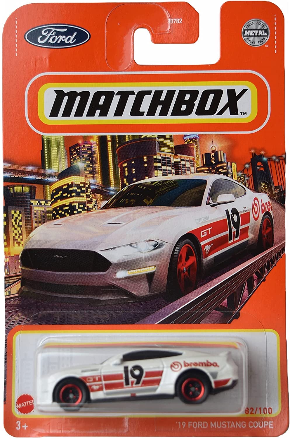 Matchbox '19 Ford Mustang Coupe, [White] 82/100 White