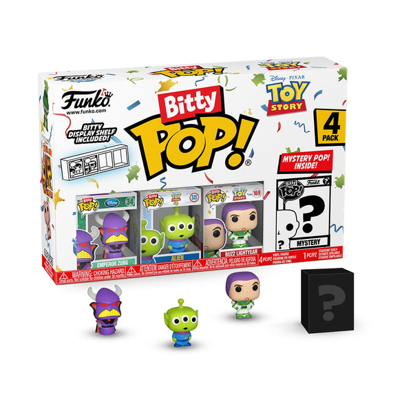 Funko Bitty POP! Toy Story and A Surprise Mystery Mini Figure - 0.9 Inch (2.2 Cm) Collectable - Stackable Display Shelf Included - Gift Idea - Party Bags Stocking - Cake Topper - Movies Fans