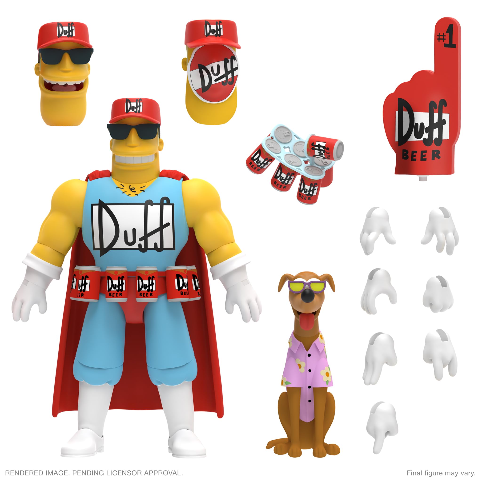 Super7 Ultimates The Simpsons Duffman - 7" The Simpsons Action Figure with Accessories Classic TV Show Collectibles and Retro Toys